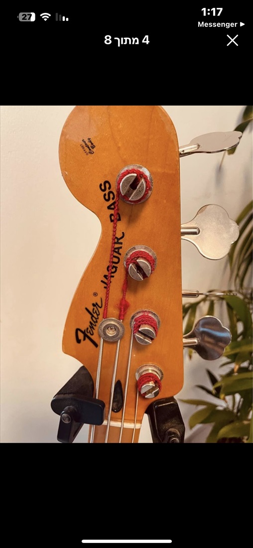 תמונה 5 ,Fender reverse jaguar bass mx למכירה בכפר יונה כלי נגינה  גיטרה בס