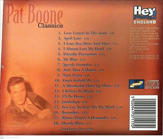 תמונה 2 ,Pat Boone Classics למכירה ברמת השרון אספנות  תקליטים ודיסקים