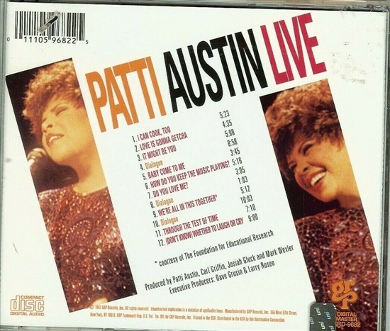 תמונה 2 ,Patti Austin Live למכירה ברמת השרון אספנות  תקליטים ודיסקים