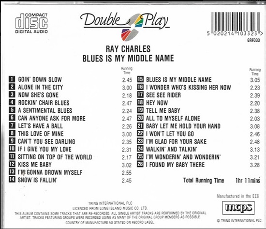 תמונה 2 ,Ray Charles Blues Is My Middle למכירה ברמת השרון אספנות  תקליטים ודיסקים