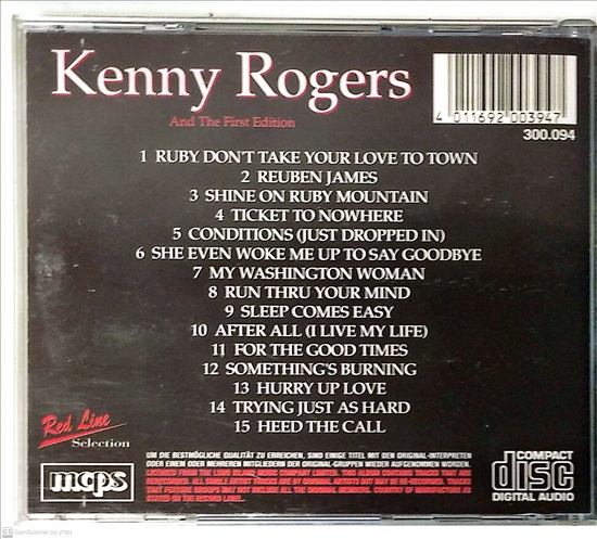 תמונה 2 ,Kenny Rogers The First Edition למכירה ברמת השרון אספנות  תקליטים ודיסקים