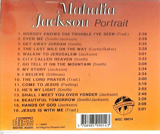 תמונה 2 ,Mahalia Jacson Portrait למכירה ברמת השרון אספנות  תקליטים ודיסקים