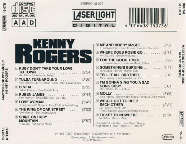 תמונה 2 ,Kenny Rogers למכירה ברמת השרון אספנות  תקליטים ודיסקים