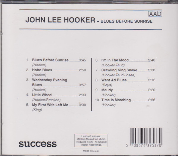 תמונה 2 ,John Lee Hooker Bluse Brfore S למכירה ברמת השרון אספנות  תקליטים ודיסקים