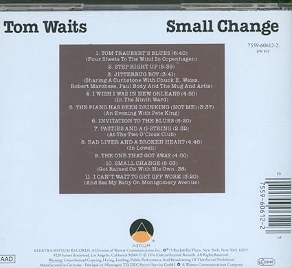 תמונה 2, Tom Waits Small Change למכירה ברמת השרון | אספנות  תקליטים ודיסקים