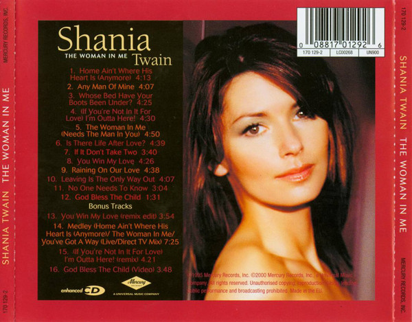 תמונה 2 ,Shania Twain The Woman In Me למכירה ברמת השרון אספנות  תקליטים ודיסקים