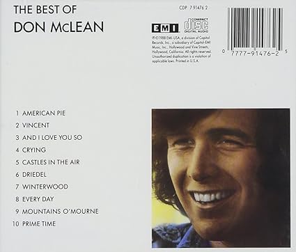 תמונה 2 ,The Best of Don Mclean למכירה ברמת השרון אספנות  תקליטים ודיסקים