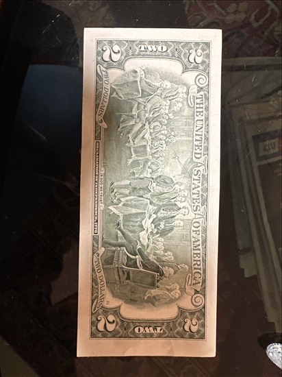 תמונה 2 ,שטר 2 דולר נדיר למכירה בירושלים אספנות  מטבעות ושטרות