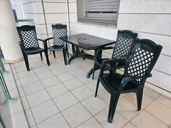 תמונה 1 ,שולחן+4 כיסאות למכירה באור יהודה ריהוט  ריהוט לגינה