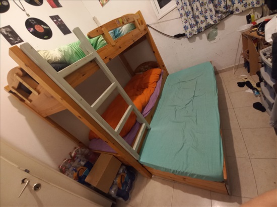 תמונה 3 ,מיטת קומתיים עץ מלא למכירה בתל אביב ריהוט  מיטות