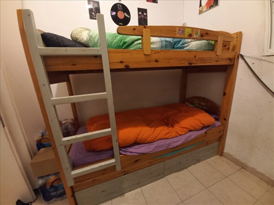 תמונה 4 ,מיטת קומתיים עץ מלא למכירה בתל אביב ריהוט  מיטות
