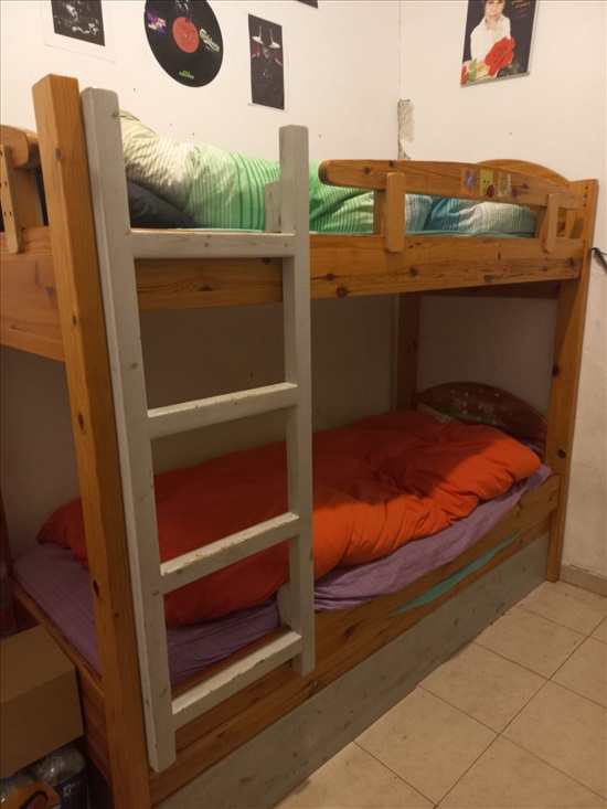 תמונה 5 ,מיטת קומתיים עץ מלא למכירה בתל אביב ריהוט  מיטות