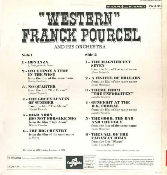 תמונה 2 ,Western Franck Pourcel למכירה ברמת השרון אספנות  תקליטים ודיסקים