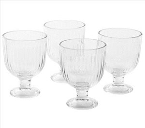 8 כוסות גביע זכוכית שקופה IKEA 