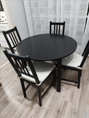 שולחן עגול + 4 כסאות 