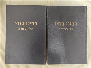 שני ספרים- רבינו בחיי 