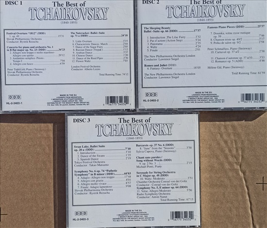 תמונה 2 ,3 דיסקים - המיטב של צייקובסקי למכירה ביבנה מוסיקה וסרטים  cd