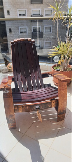 תמונה 1 ,Wine barrel adirondack chair  למכירה בנהריה  ריהוט  כורסאות