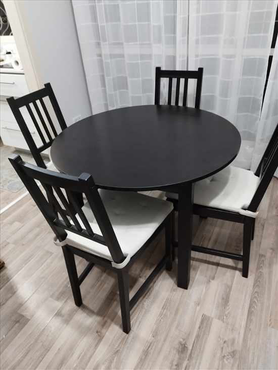 תמונה 1 ,שולחן עגול + 4 כסאות למכירה בחיפה ריהוט  שולחנות