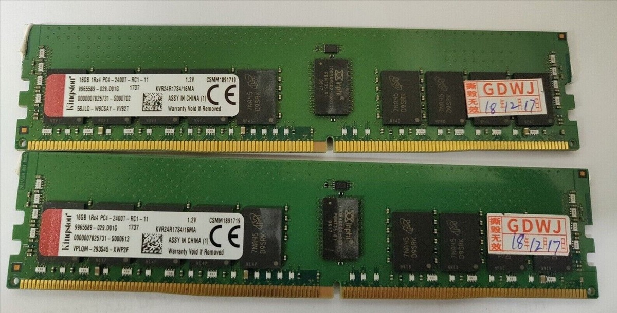 תמונה 1, 4x Kingston 16GB PC4-2400T למכירה בראשון לציון | מחשבים וציוד נלווה  כ...