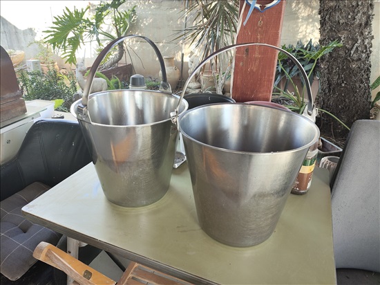 תמונה 3 ,זוג דלאים נירוסטה עבה איכותית  למכירה בפתחיה כלי מטבח  סירים
