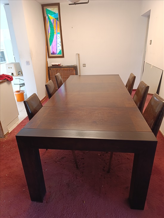 תמונה 1 ,שולחן פינת אוכל מעץ +6 כסאות למכירה בתל אביב ריהוט  פינת אוכל