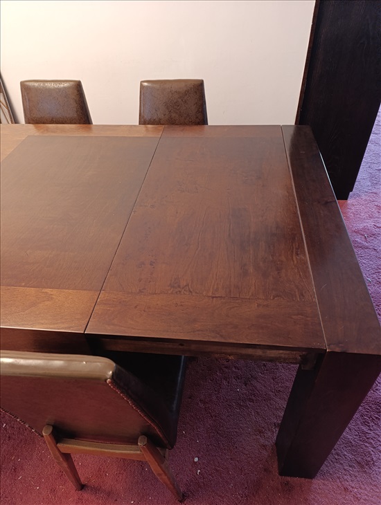 תמונה 2 ,שולחן פינת אוכל מעץ +6 כסאות למכירה בתל אביב ריהוט  פינת אוכל