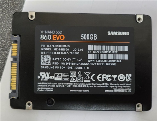 תמונה 1 ,Samsung MZ7LH500HMJD 500GB SSD למכירה בראשון לציון מחשבים וציוד נלווה  חומרה