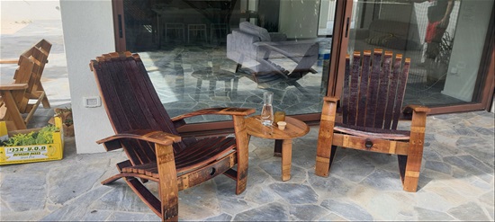תמונה 2 ,כסאות מחבית יין עם שולחן  למכירה בנהריה  ריהוט  ריהוט לגינה