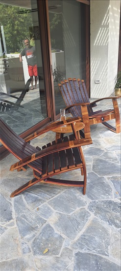 תמונה 3 ,כסאות מחבית יין עם שולחן  למכירה בנהריה  ריהוט  ריהוט לגינה