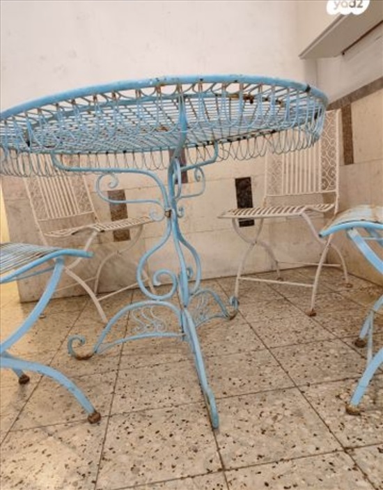 תמונה 2 ,כסאות גן מתקפלים ושולחן מברזל למכירה בקרית מוצקין ריהוט  ריהוט לגינה