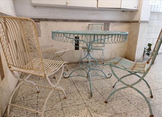 תמונה 4 ,כסאות גן מתקפלים ושולחן מברזל למכירה בקרית מוצקין ריהוט  ריהוט לגינה
