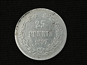 מטבע 25 פרוטות 1897 לפינלנד 