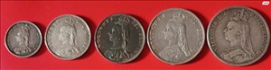 המלכה ויקטוריה סט של 5 מטבעות 