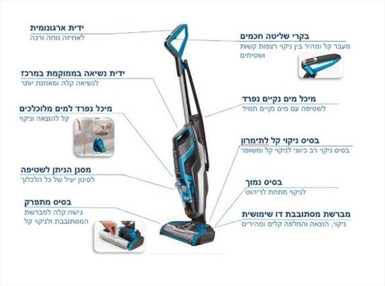 תמונה 1, Crosswave שואב/שוטף/מייבש למכירה ברחובות | מוצרי חשמל  שואב אבק