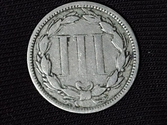 תמונה 2 ,ארה"ב 3 סנט, 1870 שלושה סנט למכירה בחולון אספנות  מטבעות ושטרות
