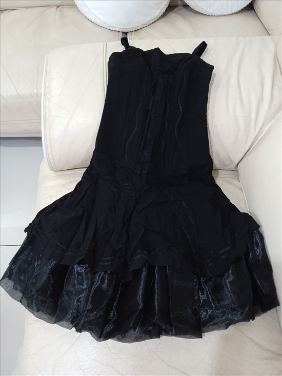 תמונה 3 ,שמלה יוקרתית מלמלה תחרה שחורה למכירה בנתניה ביגוד ואביזרים  שמלות וחליפות
