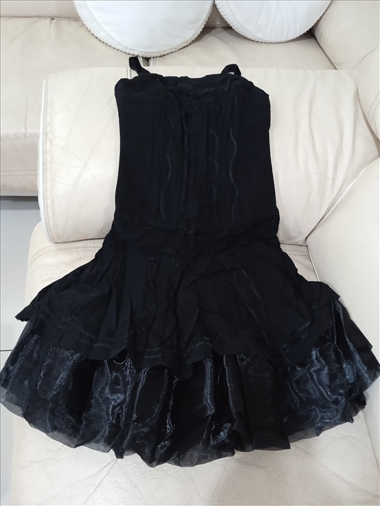 תמונה 4 ,שמלה יוקרתית מלמלה תחרה שחורה למכירה בנתניה ביגוד ואביזרים  שמלות וחליפות