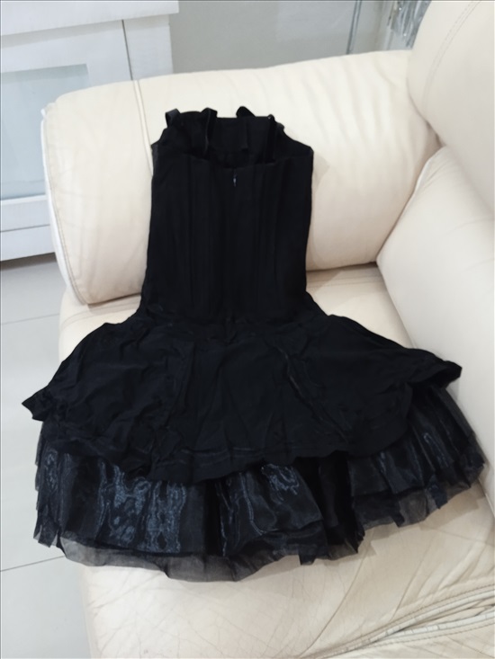 תמונה 5 ,שמלה יוקרתית מלמלה תחרה שחורה למכירה בנתניה ביגוד ואביזרים  שמלות וחליפות