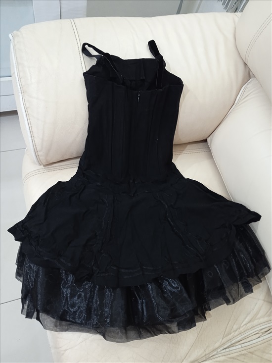 תמונה 6 ,שמלה יוקרתית מלמלה תחרה שחורה למכירה בנתניה ביגוד ואביזרים  שמלות וחליפות