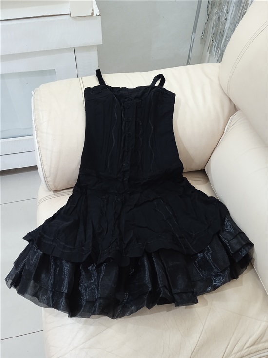 תמונה 7 ,שמלה יוקרתית מלמלה תחרה שחורה למכירה בנתניה ביגוד ואביזרים  שמלות וחליפות