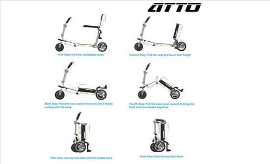 תמונה 7 ,Atto Folding Mobility Scooter למכירה באבטליון קורקינטים  קורקינט חשמלי