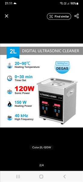 Ultrasonic cleaner 120w 2liter 