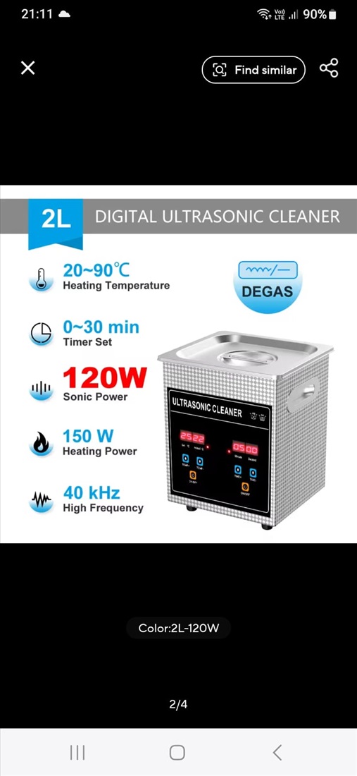 תמונה 1 ,Ultrasonic cleaner 120w 2liter למכירה בתל אביב מוצרי חשמל  אחר