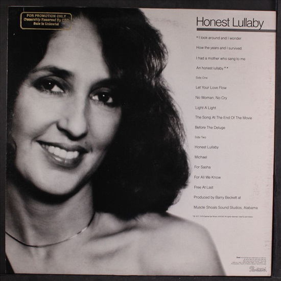 תמונה 2, Joan Baez – Honest Lullaby למכירה ברמת השרון | אספנות  תקליטים ודיסקים