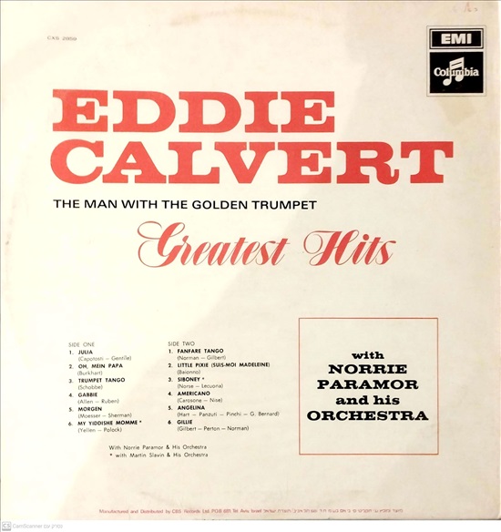 תמונה 2, Eddie Calvert Greatest Hits למכירה ברמת השרון | אספנות  תקליטים ודיסקים