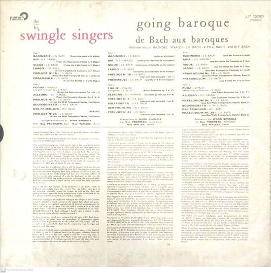 תמונה 2 ,swingle singers going baroque למכירה ברמת השרון אספנות  תקליטים ודיסקים