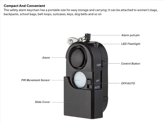 תמונה 4 ,אזעקת גלאי תנועה מיני נייד למכירה בפתח תקווה קמפינג ונופש  אביזרים לרכב שטח
