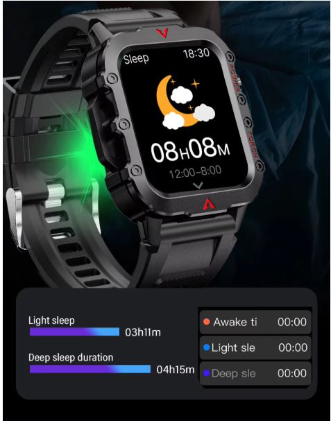 תמונה 7 ,LAXASFIT Men Sports SmartWatch למכירה בפתח תקווה תכשיטים  שעונים