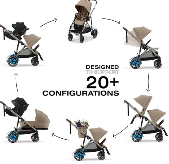 תמונה 6 ,עגלת סייבקס e-Gazelle S עם סיו למכירה בתל אביב לתינוק ולילד  עגלות ועגלות טיול